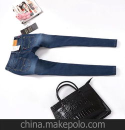 女裝彈力小腳牛仔褲 鉛筆緊身藍(lán)色女式新款爆款牛仔褲 支持活動(dòng)