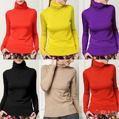 【自主品牌廠家雜庫存韓版高領(lǐng)女裝毛衣舒適休閑女式打底衫清倉處理高彈毛衣高彈打底衫】東莞市虎門可依美服裝店 - 產(chǎn)品庫